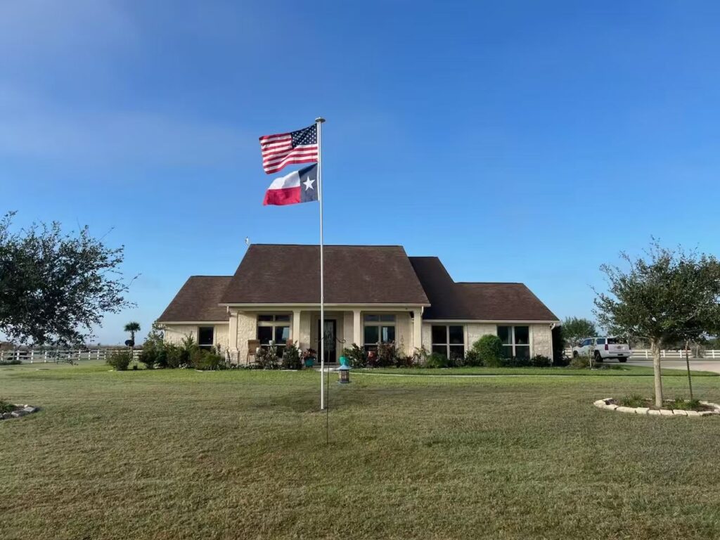 Flagpole provided for Texas customers